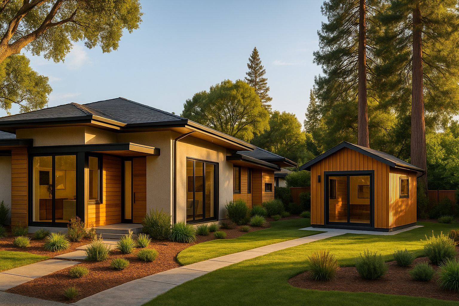 Luxury new home, ADU & addition in Hillsborough by Terra Buildr