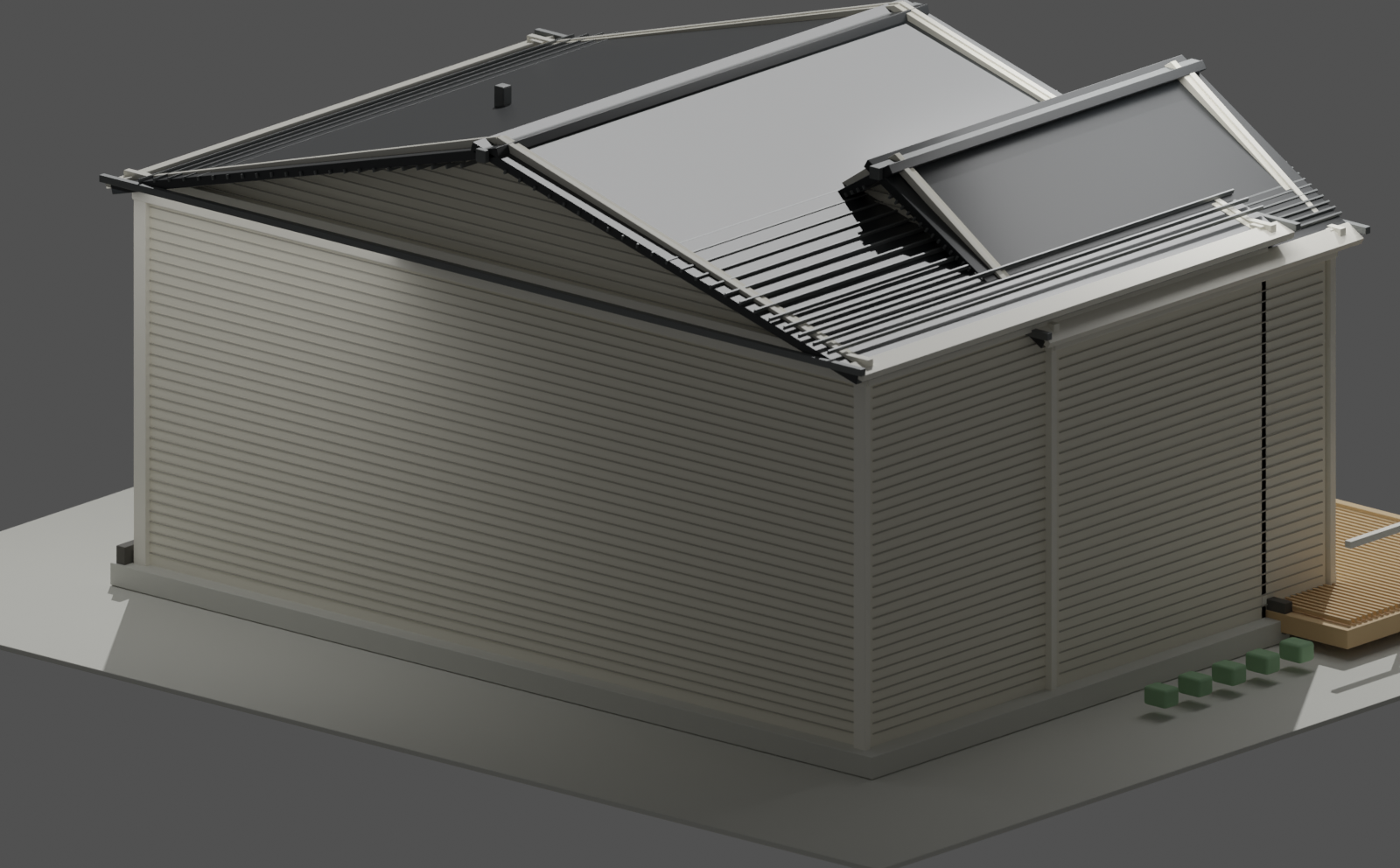 Twin Peaks Pod rear and side architectural view