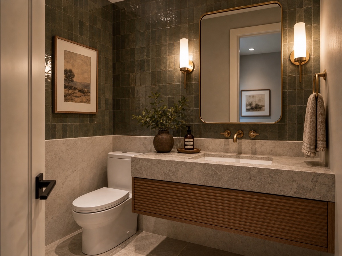 Powder room remodeling details for San Francisco homes